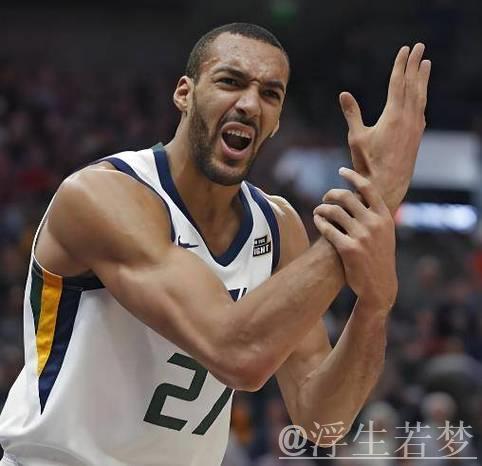 戈贝尔第50次投篮命中率超80%砍下20+10，仅逊于霍华德